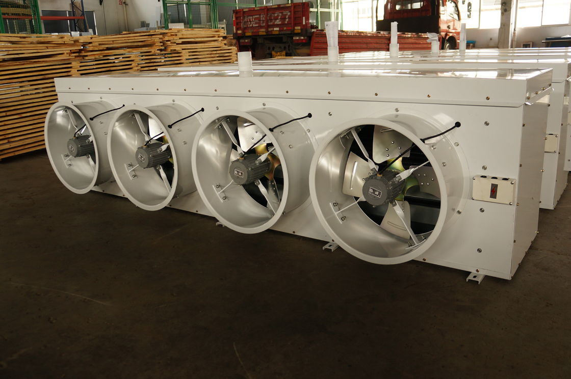เครื่องทำความเย็นห้องเย็น Air Cooler Evaporator For Cold Storage Water Defrost 6mm